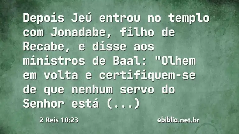 2 Reis 10:23