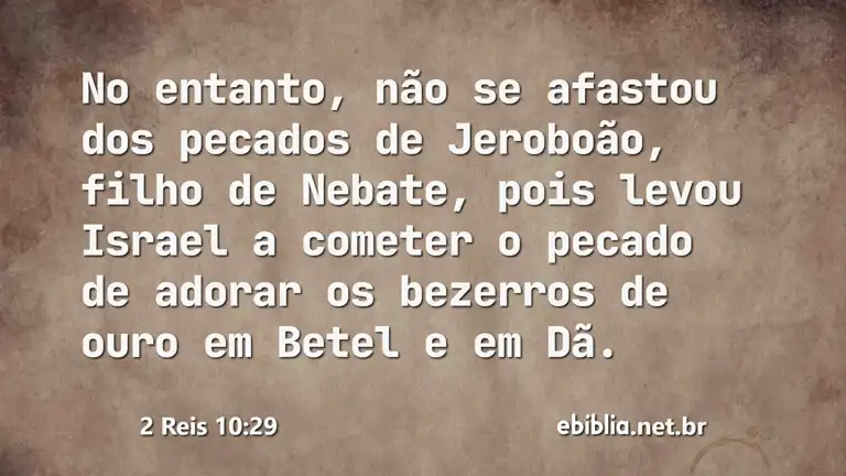 2 Reis 10:29