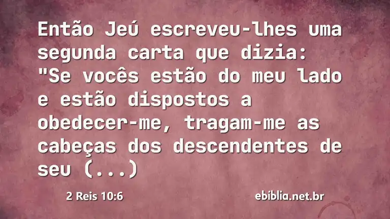 2 Reis 10:6