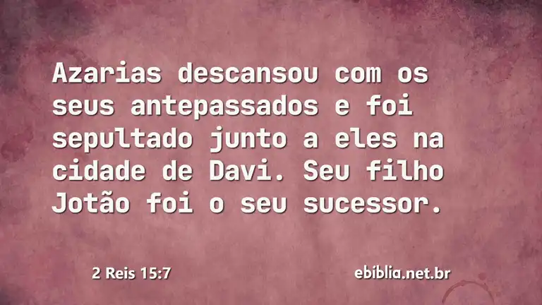 2 Reis 15:7