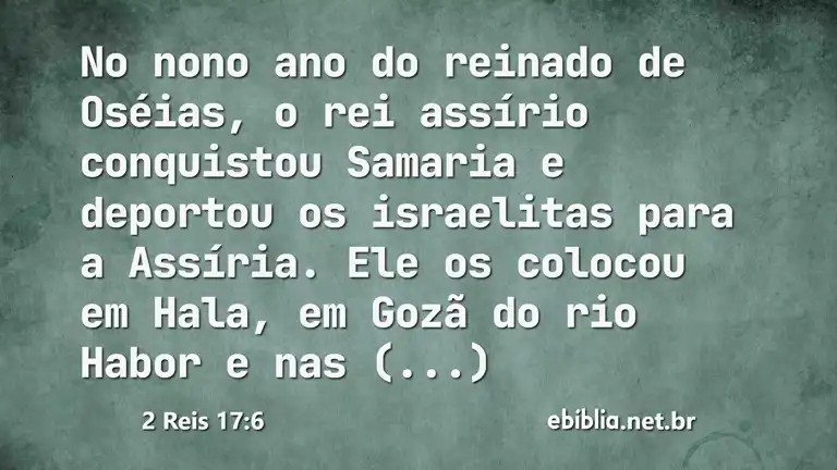 2 Reis 17:6