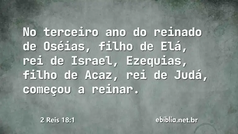 2 Reis 18:1