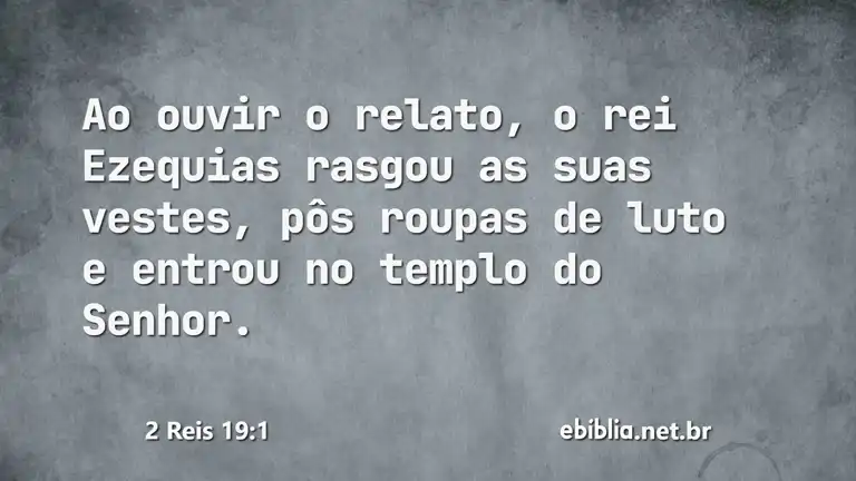 2 Reis 19:1