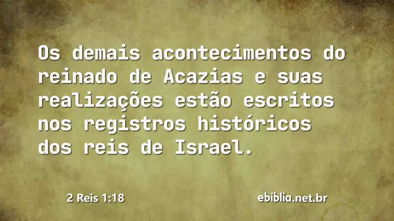 2 Reis 1:18