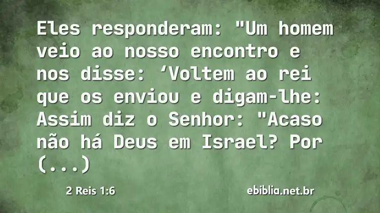 2 Reis 1:6