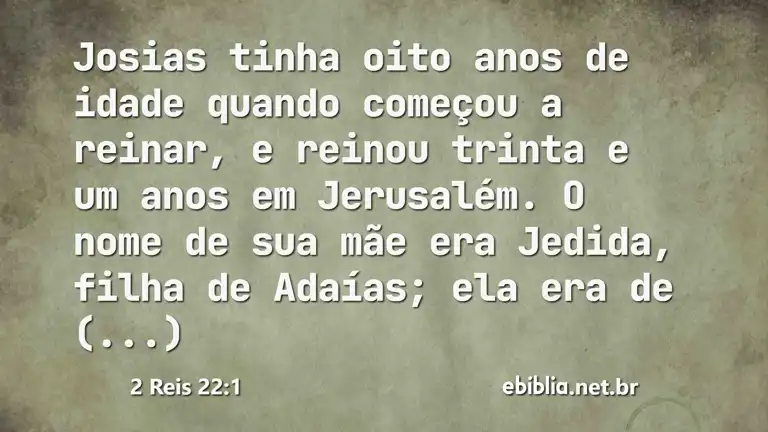 2 Reis 22:1