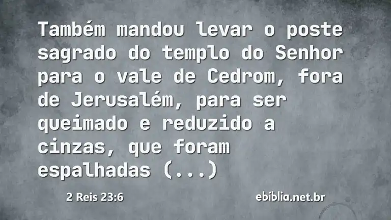 2 Reis 23:6