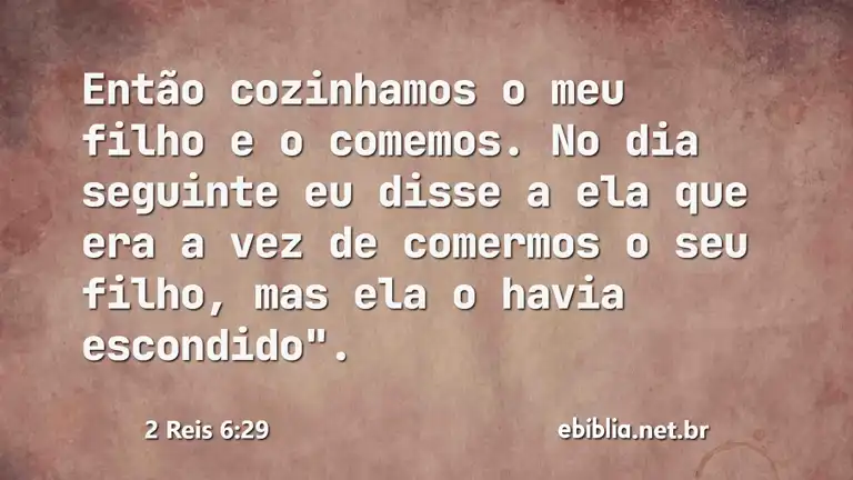 2 Reis 6:29