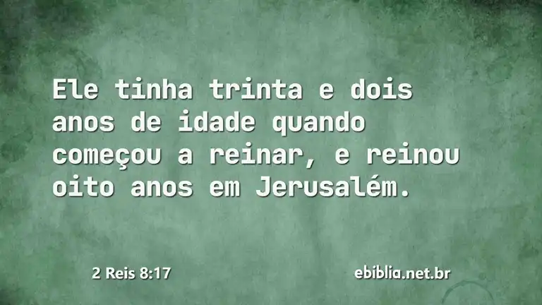 2 Reis 8:17