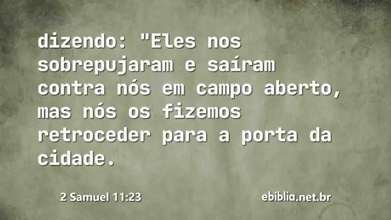 2 Samuel 11:23