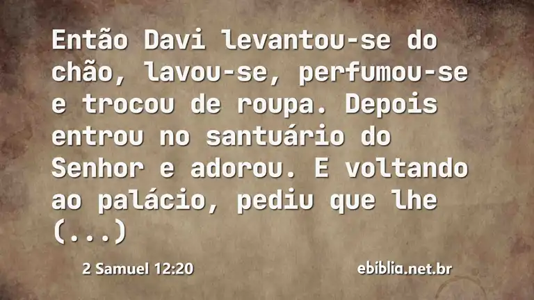 2 Samuel 12:20