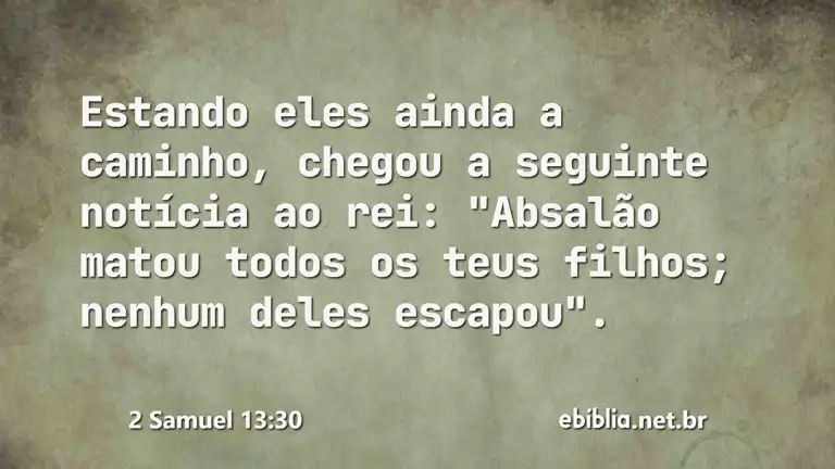 2 Samuel 13:30