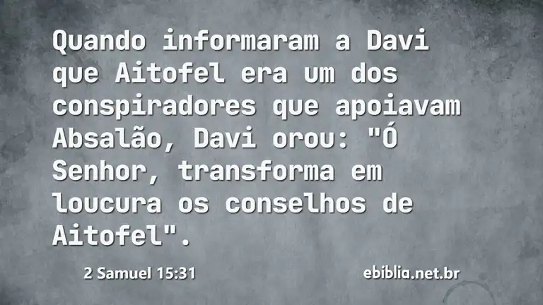 2 Samuel 15:31