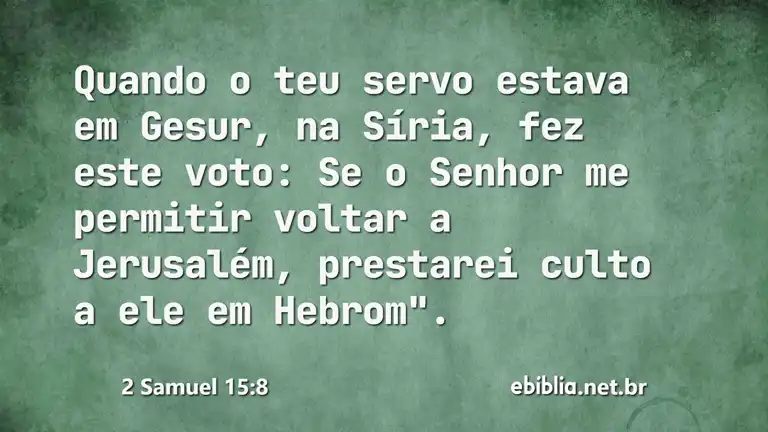 2 Samuel 15:8