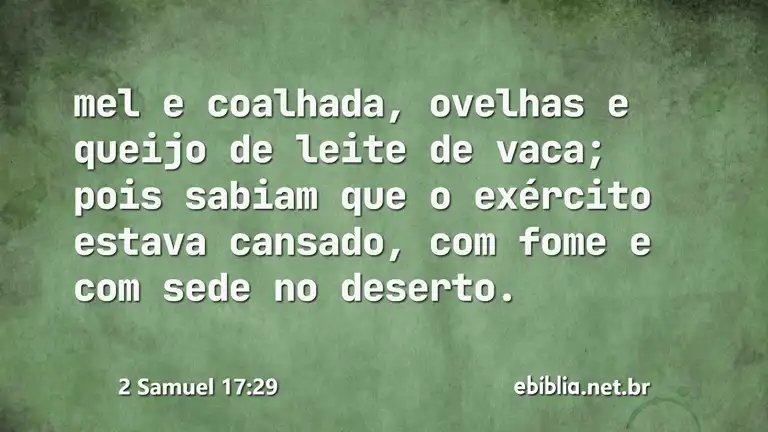 2 Samuel 17:29