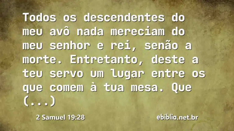 2 Samuel 19:28