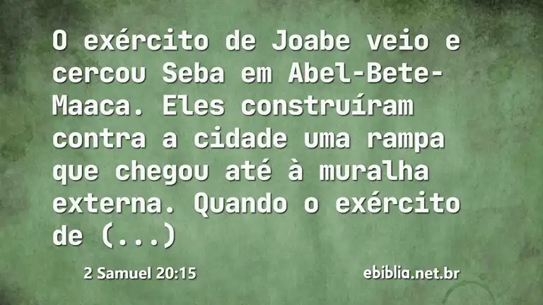 2 Samuel 20:15