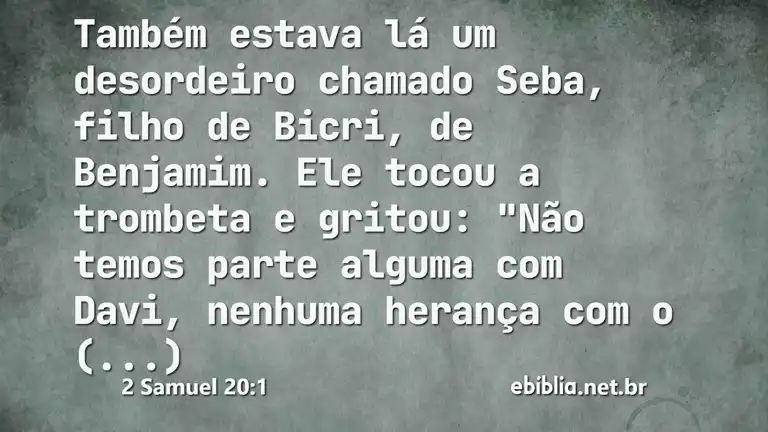 2 Samuel 20:1