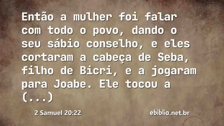 2 Samuel 20:22