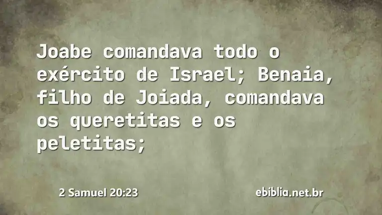 2 Samuel 20:23