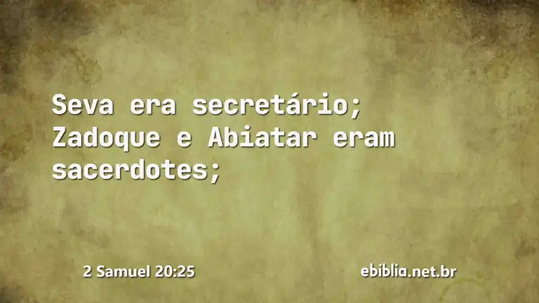 2 Samuel 20:25