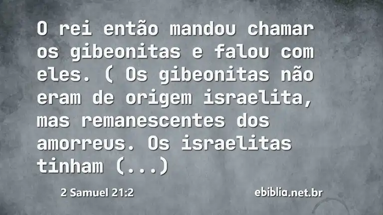 2 Samuel 21:2