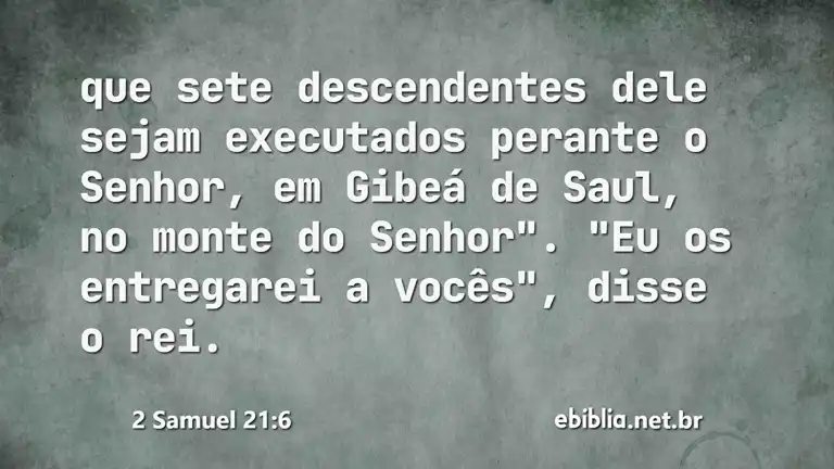 2 Samuel 21:6