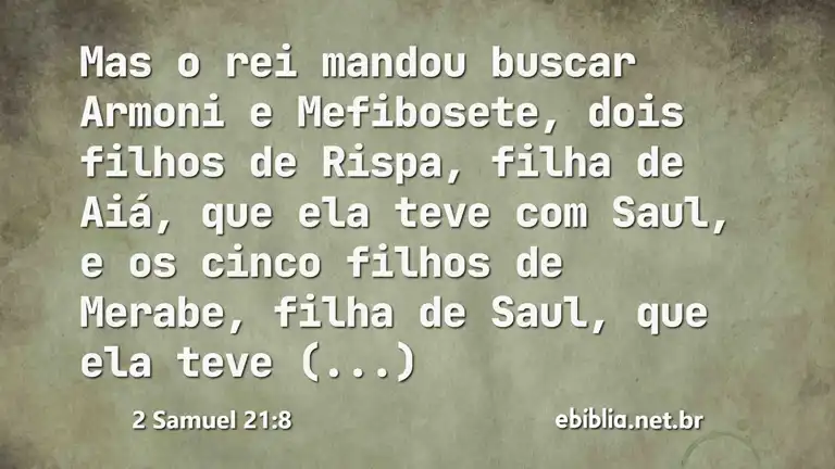 2 Samuel 21:8