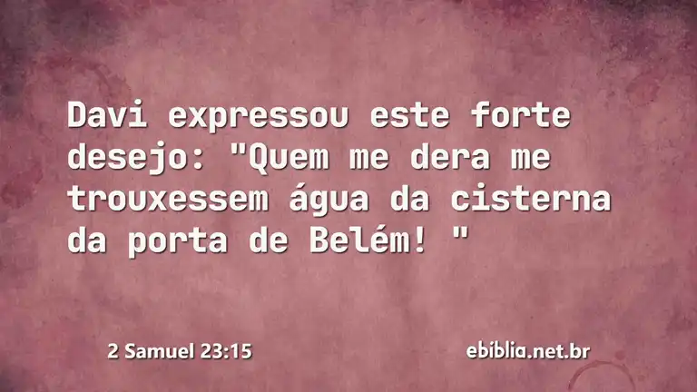 2 Samuel 23:15