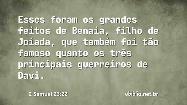 2 Samuel 23:22