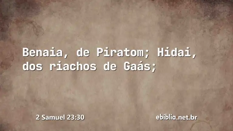 2 Samuel 23:30