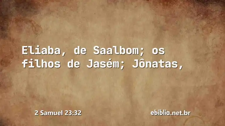 2 Samuel 23:32