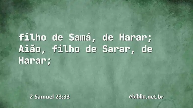 2 Samuel 23:33