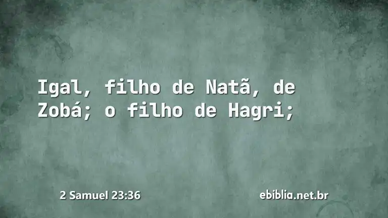 2 Samuel 23:36