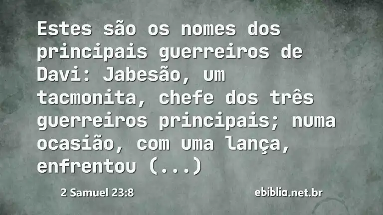 2 Samuel 23:8