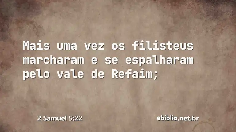 2 Samuel 5:22