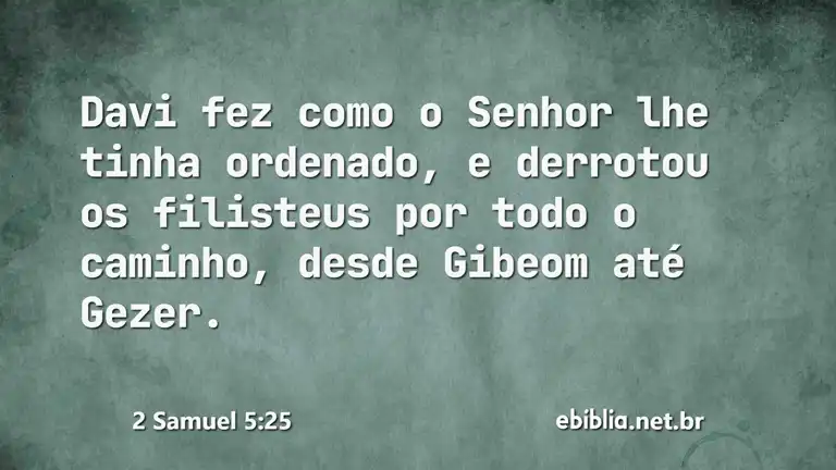 2 Samuel 5:25