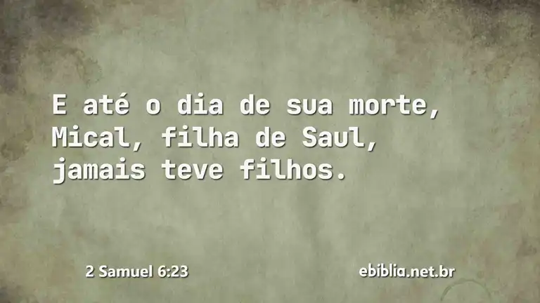 2 Samuel 6:23