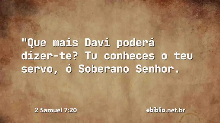 2 Samuel 7:20