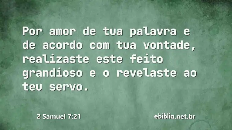 2 Samuel 7:21