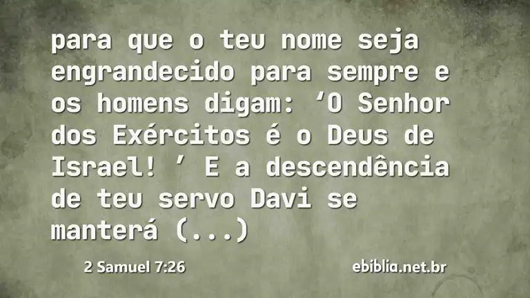 2 Samuel 7:26