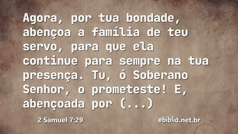 2 Samuel 7:29