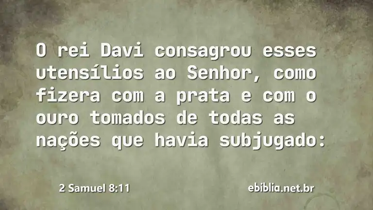 2 Samuel 8:11