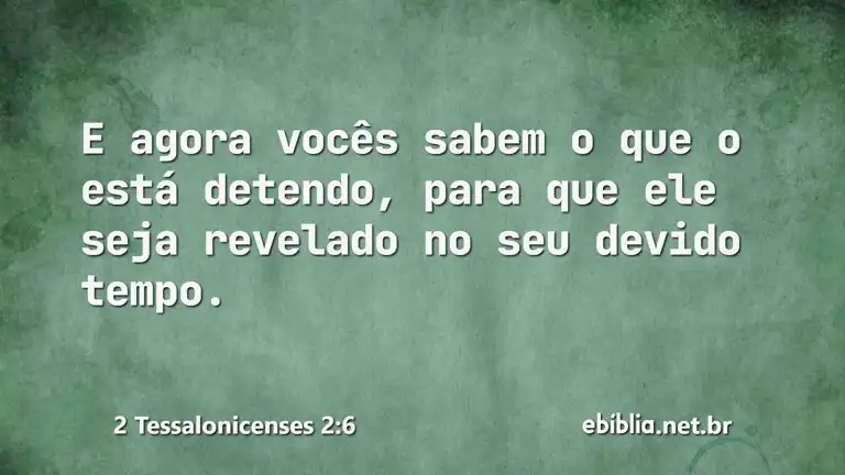 2 Tessalonicenses 2:6