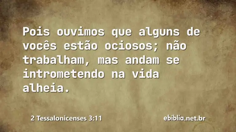 2 Tessalonicenses 3:11