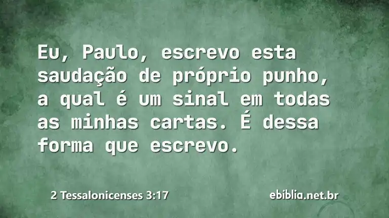 2 Tessalonicenses 3:17