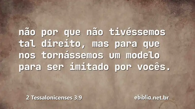 2 Tessalonicenses 3:9