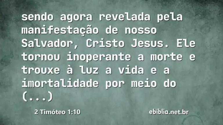 2 Timóteo 1:10