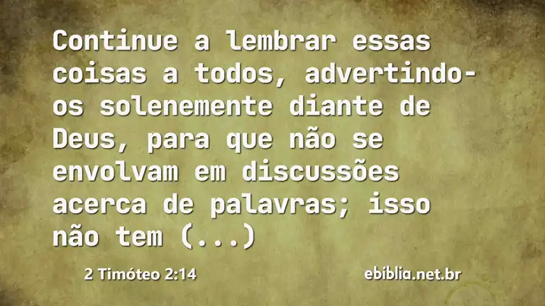 2 Timóteo 2:14