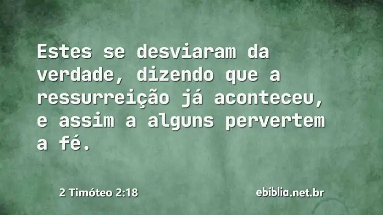 2 Timóteo 2:18